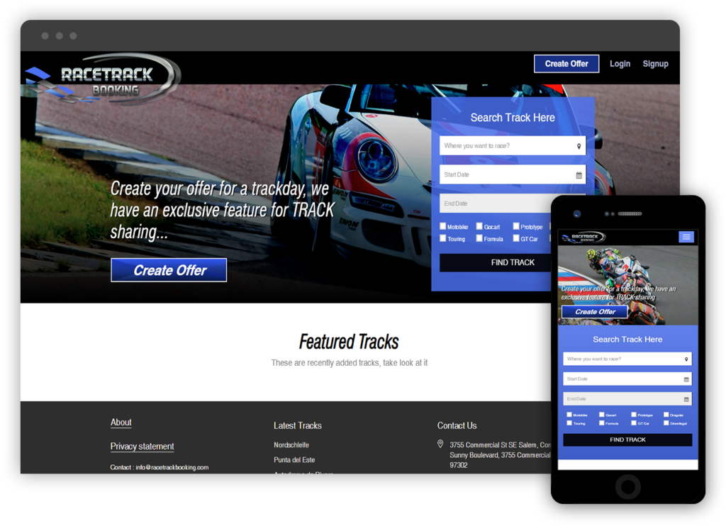 racetrack-booking-codevian-technologies