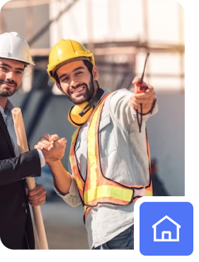 real estate worker using mobile app